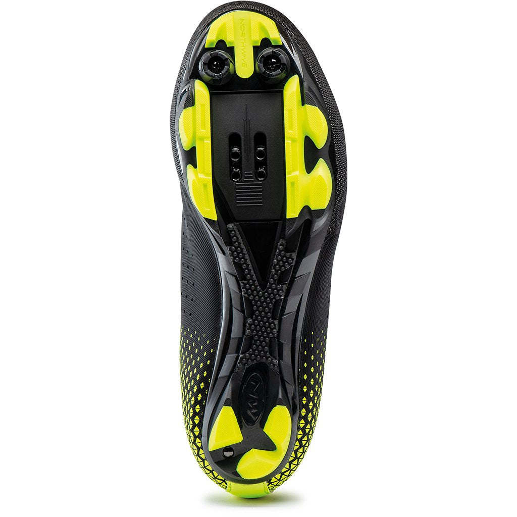 Northwave Origin Plus 2 Shoes - Black/Yellow Fluo - Cyclop.in