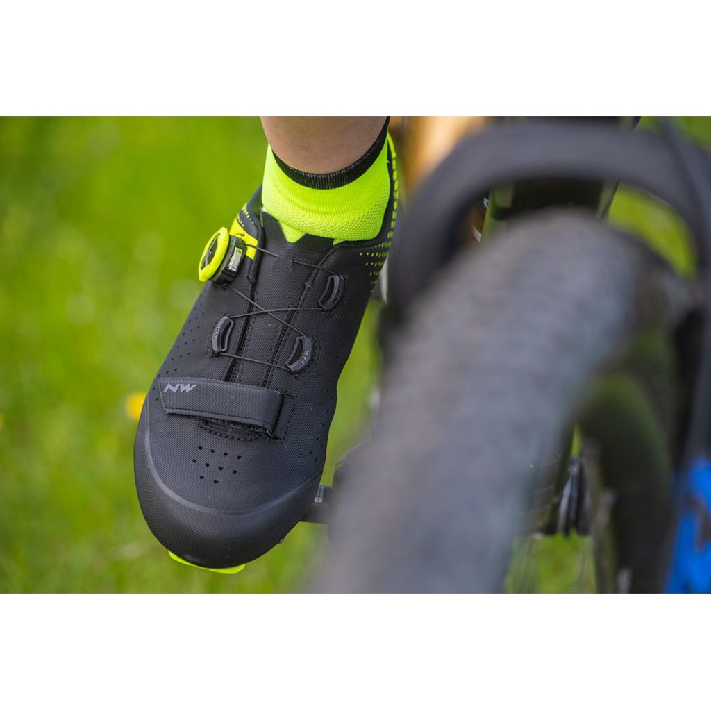 Northwave Origin Plus 2 Shoes - Black/Yellow Fluo - Cyclop.in