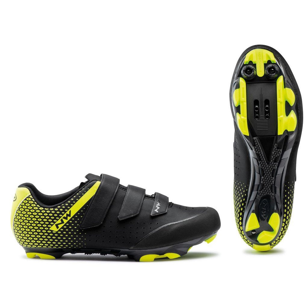 Northwave Origin 2 Shoes - Black/Yellow Fluo - Cyclop.in