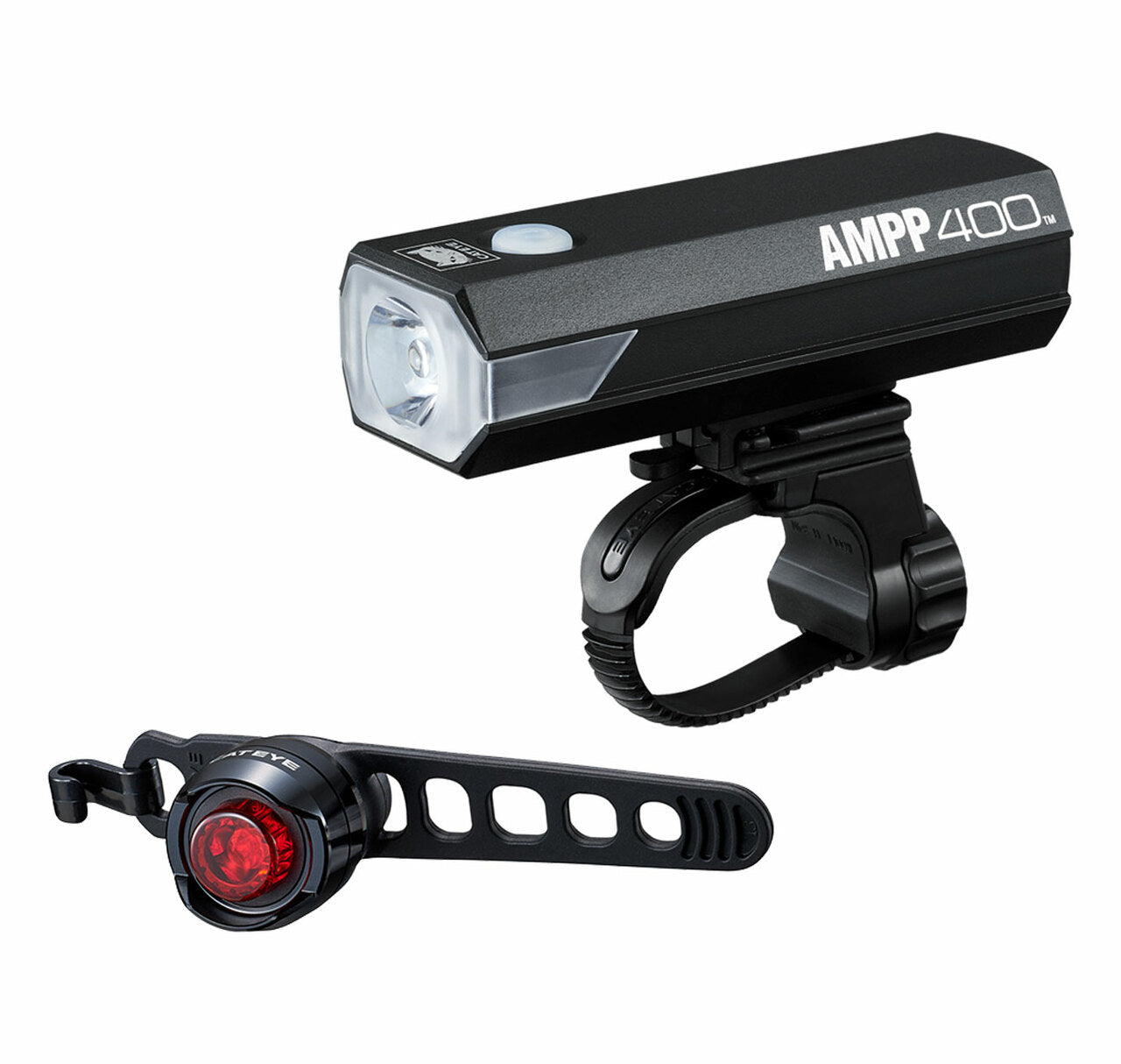 Cateye AMPP400 & ORB Rechargeable Combo Cycle Light - Cyclop.in