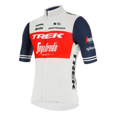 Santini Trek-Segafredo Fan Line Cycling Jersey (Red) - Cyclop.in