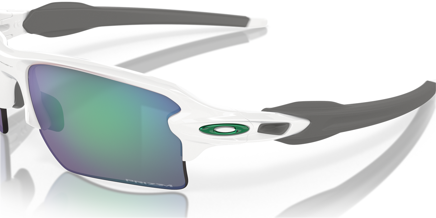 Oakley Flak Prizm Jade Lenses - Polished White Frame - Cyclop.in