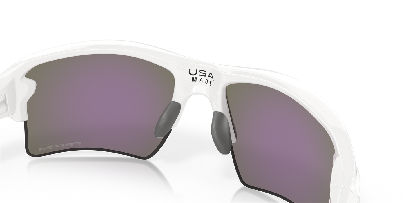 Oakley Flak Prizm Jade Lenses - Polished White Frame - Cyclop.in