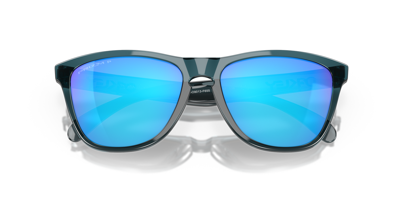 Oakley Frogskins Prizm Sapphire Polarized Lenses - Crystal Black Frame - Cyclop.in