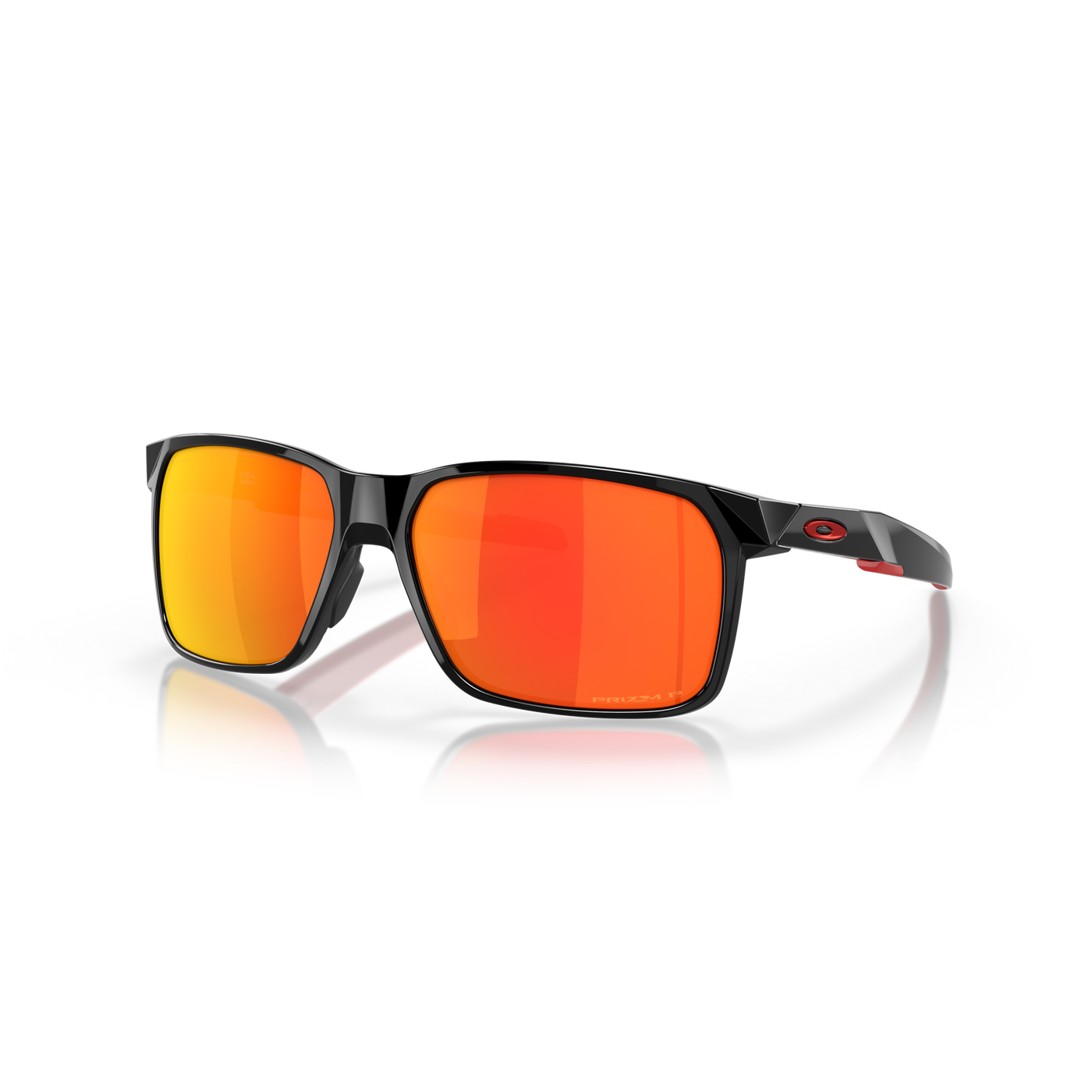 Oakley Portal X Prizm Ruby Polarized Lenses - Polished Black Frame - Cyclop.in