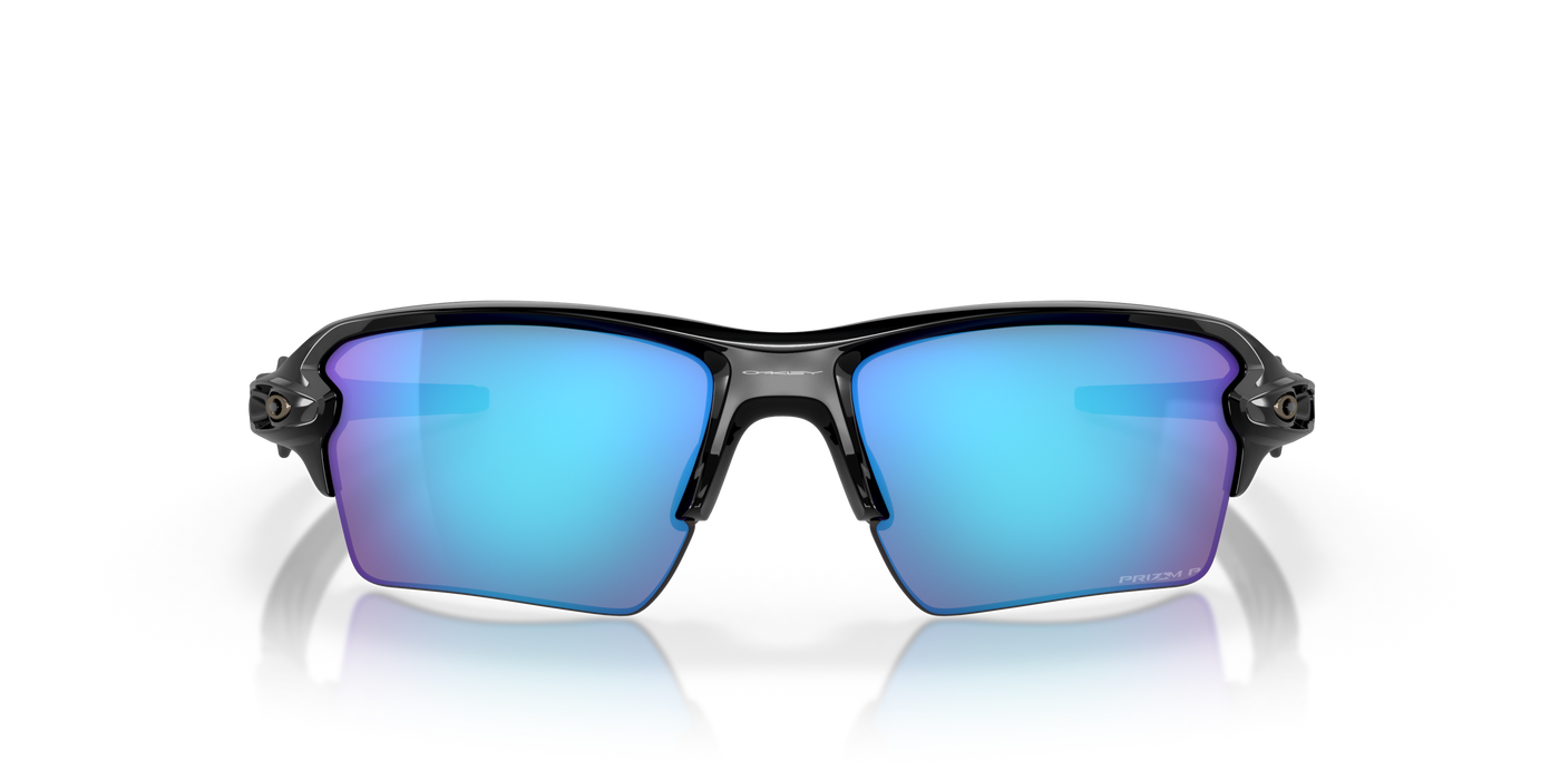 Oakley Flak Prizm Sapphire Polarized Lenses - Polished Black Frame - Cyclop.in