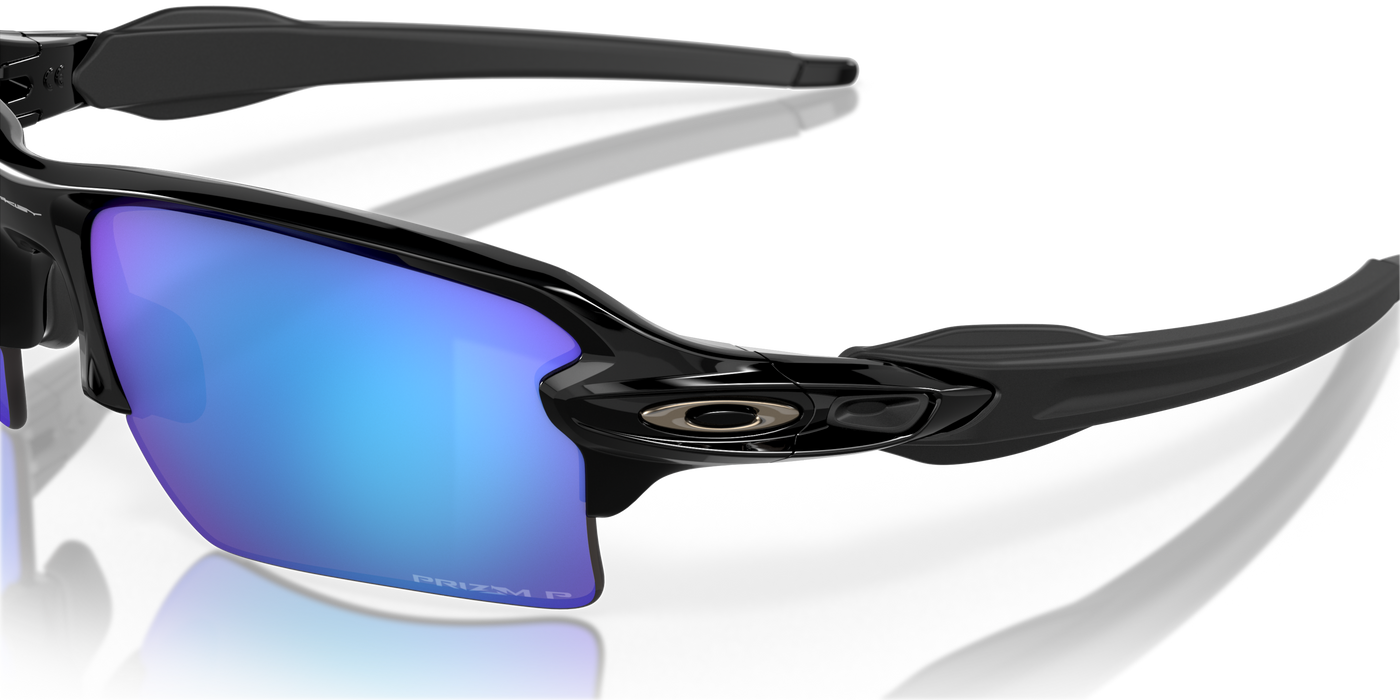 Oakley Flak Prizm Sapphire Polarized Lenses - Polished Black Frame - Cyclop.in