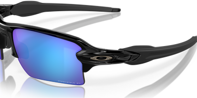 Oakley Flak Prizm Sapphire Polarized Lenses - Polished Black Frame - Cyclop.in