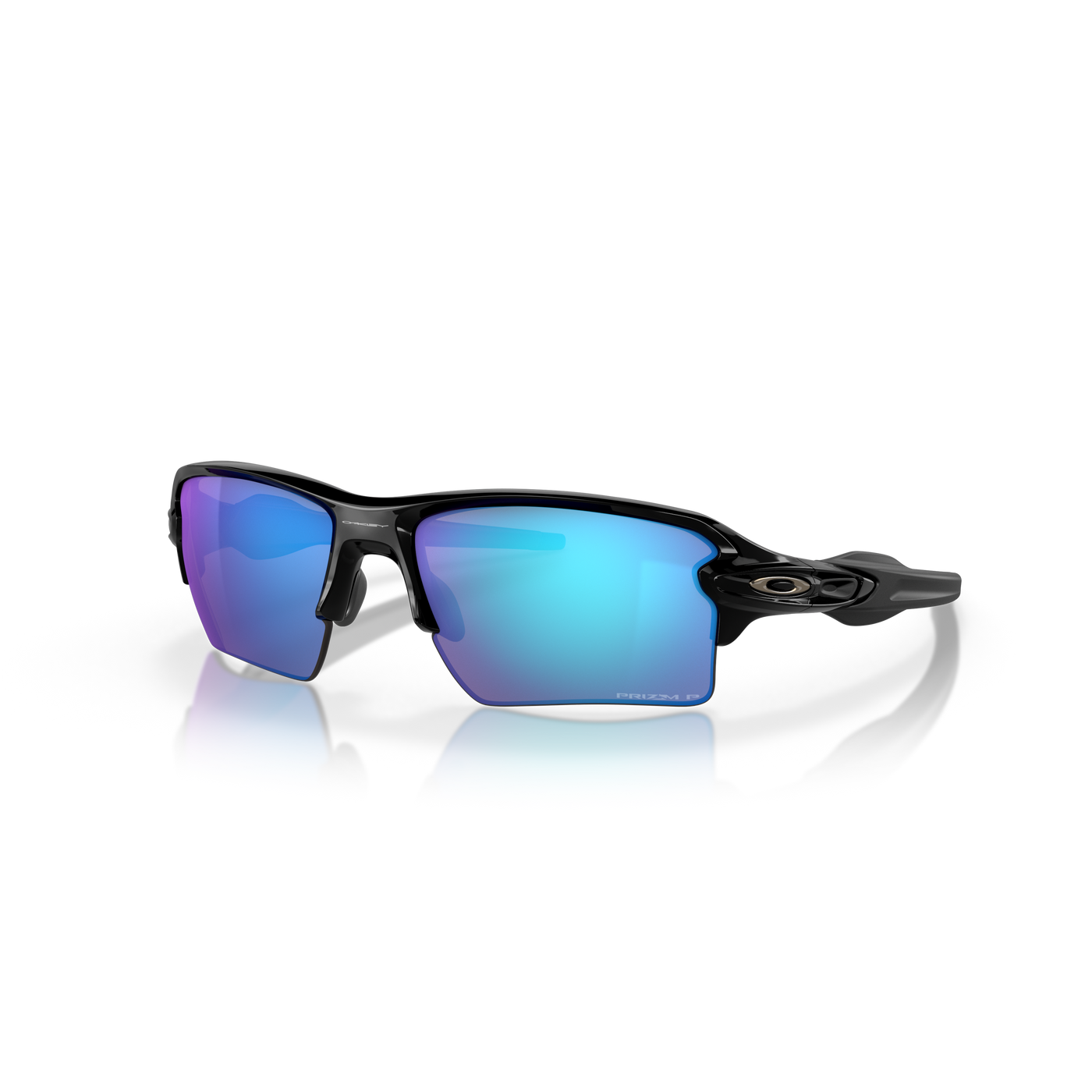 Oakley Flak Prizm Sapphire Polarized Lenses - Polished Black Frame - Cyclop.in