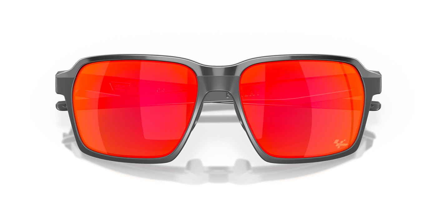 Oakley Parlay MotoGP™ Prizm Ruby Lenses - Matte Carbon Frame - Cyclop.in