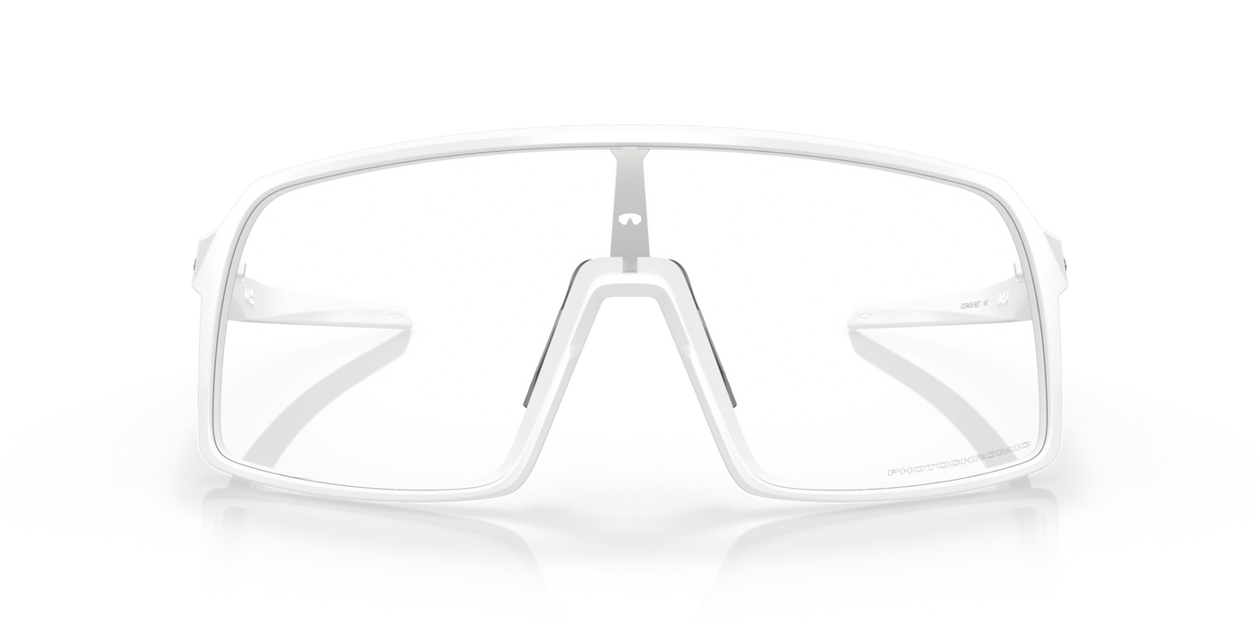 Oakley Sutro White Matte Frame Clear To Black Iridium Photochromic Lenses - Cyclop.in