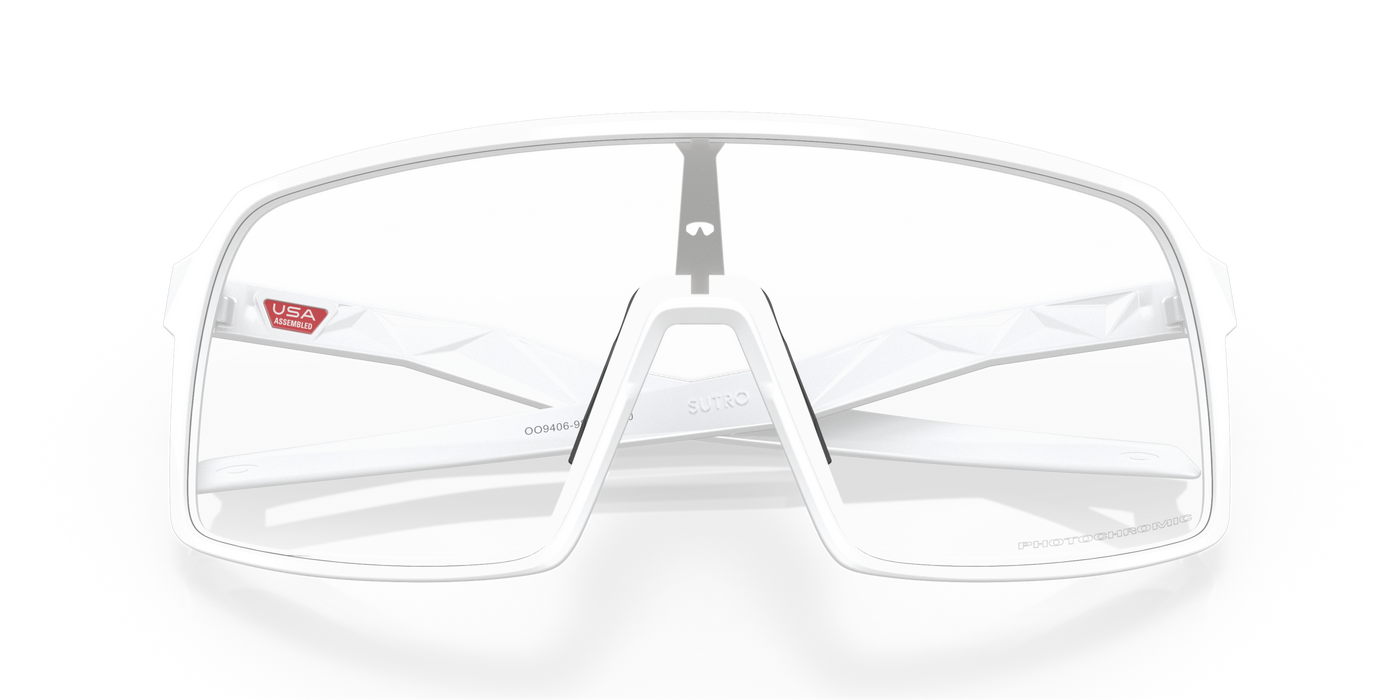 Oakley Sutro White Matte Frame Clear To Black Iridium Photochromic Lenses - Cyclop.in