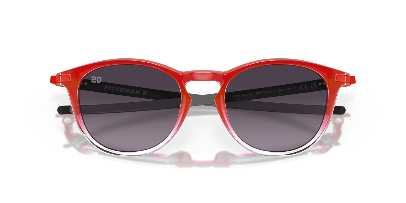 Oakley Pitchman R Fabio Quartararo Prizm Grey Gradient Lenses - Red Fade Frame - Cyclop.in