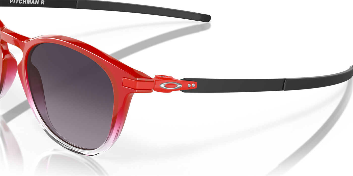 Oakley Pitchman R Fabio Quartararo Prizm Grey Gradient Lenses - Red Fade Frame - Cyclop.in