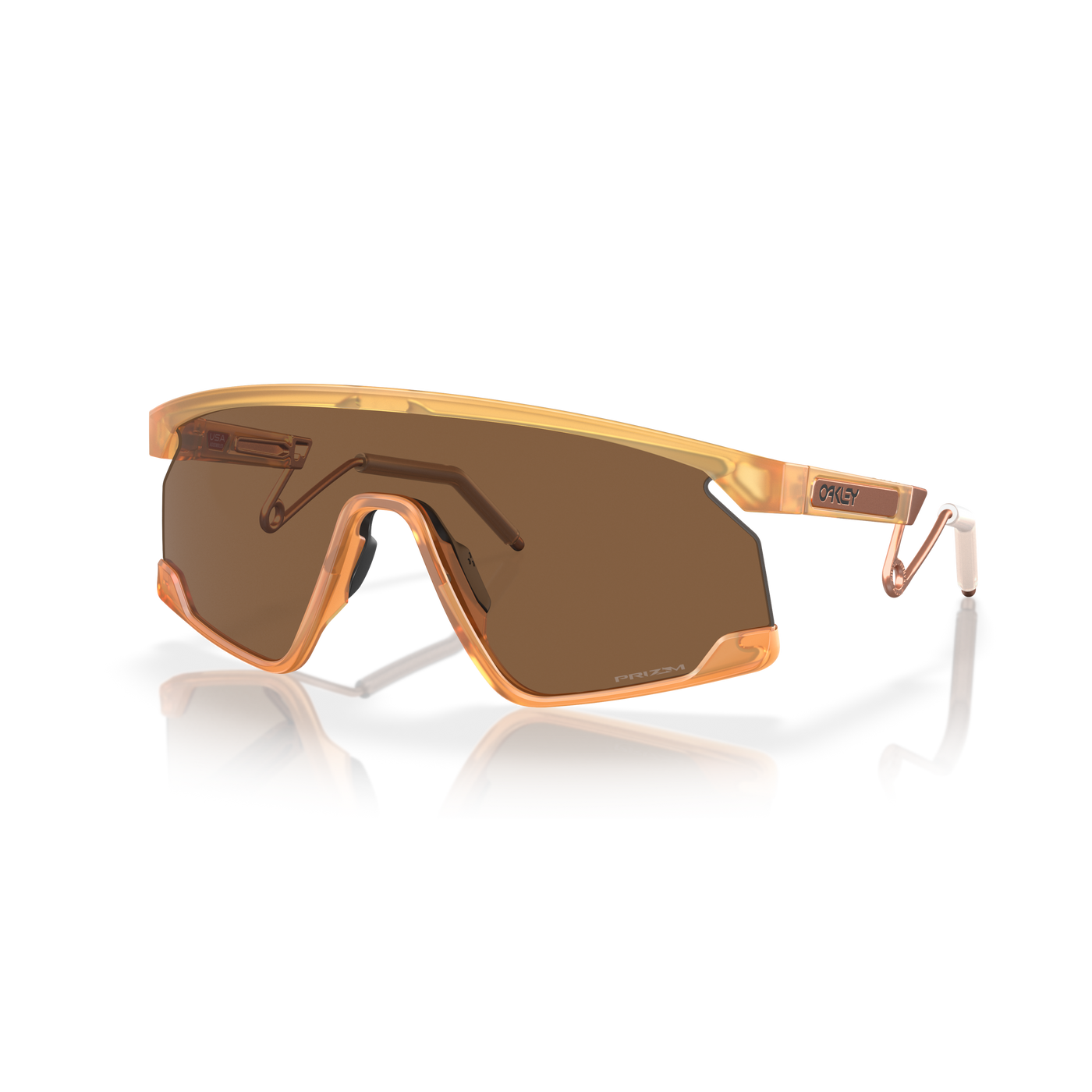 Oakley BXTR Prizm Bronze Lenses - Matte Transparent Light Curry Frame - Cyclop.in