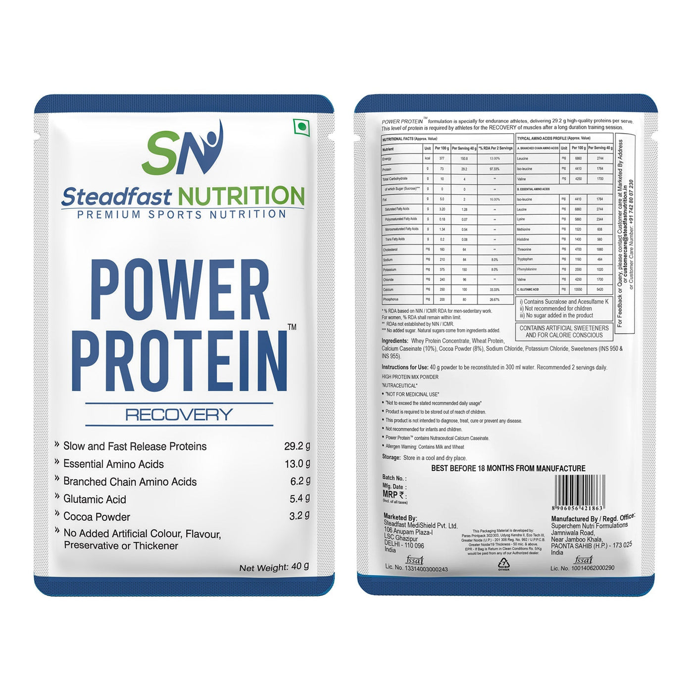 Steadfast Nutrition Power Protein - Natural Cocoa - Cyclop.in