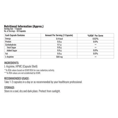 Steadfast Nutrition L- Arginine - Cyclop.in