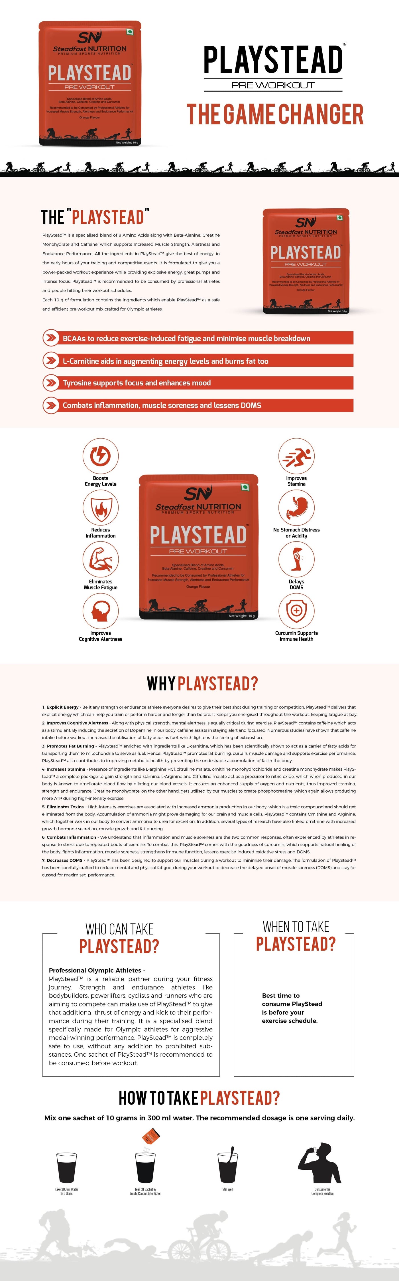 Steadfast Nutrition Playstead - Orange Flavour - Cyclop.in