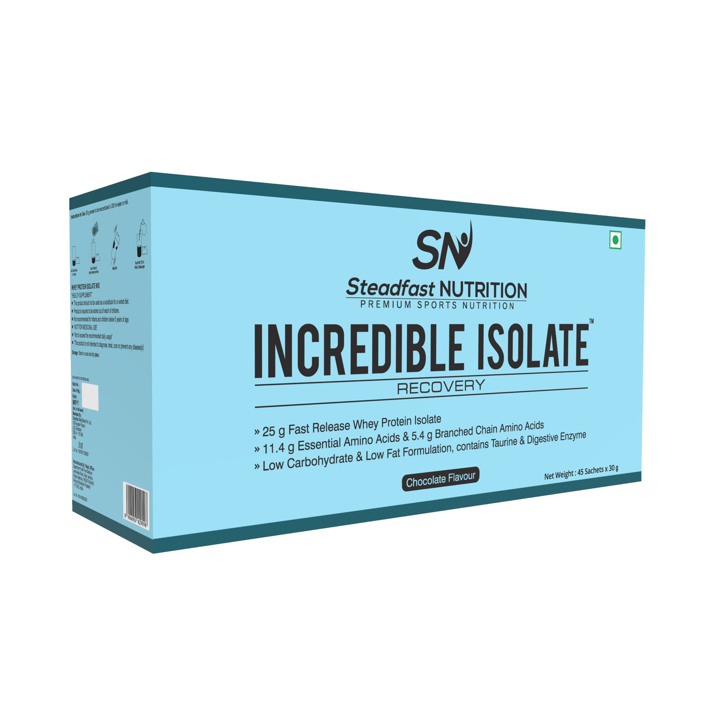 Steadfast Nutrition Incredible Isolate - Chocolate - Cyclop.in