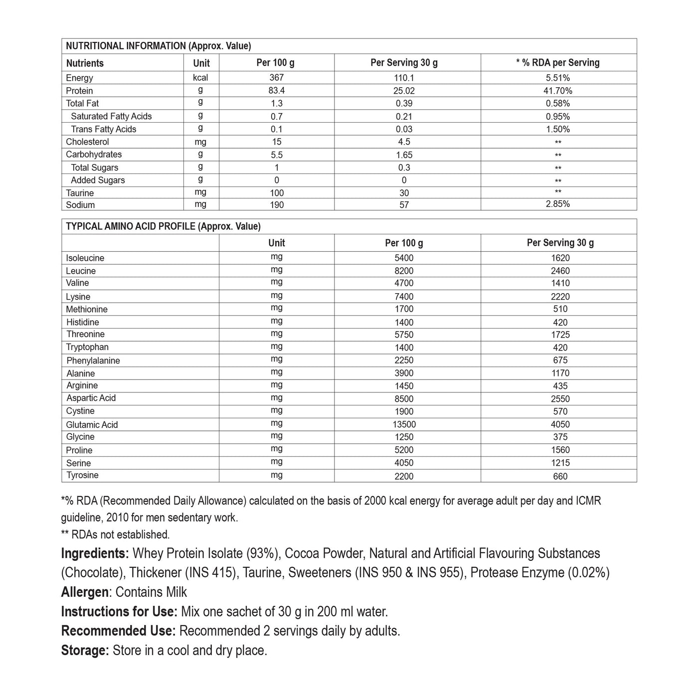 Steadfast Nutrition Incredible Isolate - Chocolate - Cyclop.in