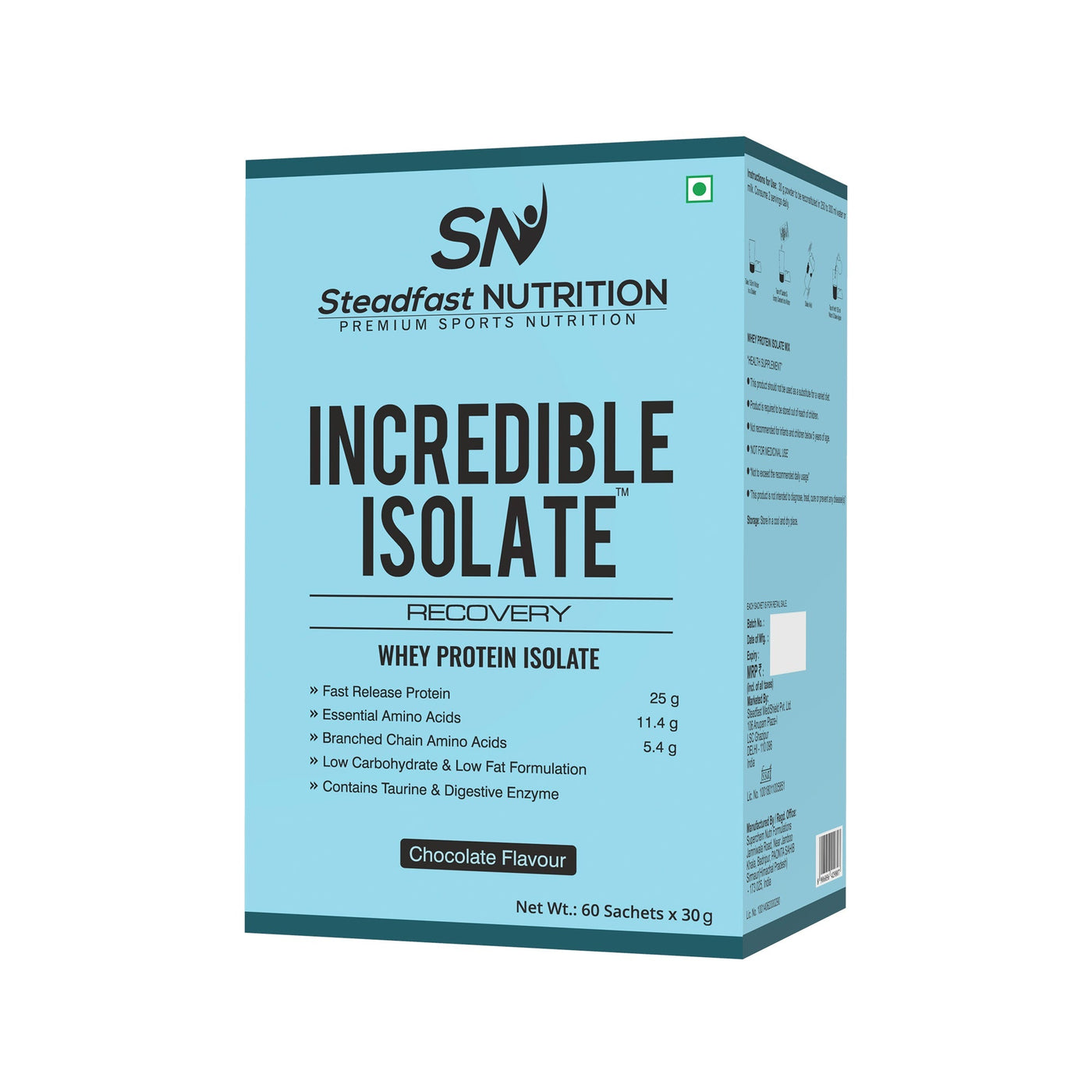 Steadfast Nutrition Incredible Isolate - Chocolate - Cyclop.in