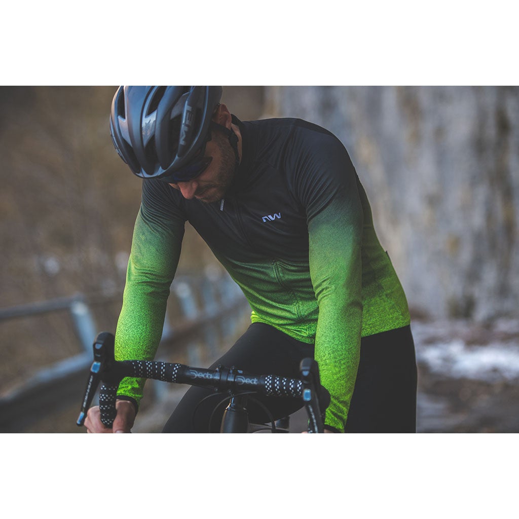 Northwave Blade 3 Long Sleeve Jersey - Anthra/Yellow Fluo - Cyclop.in