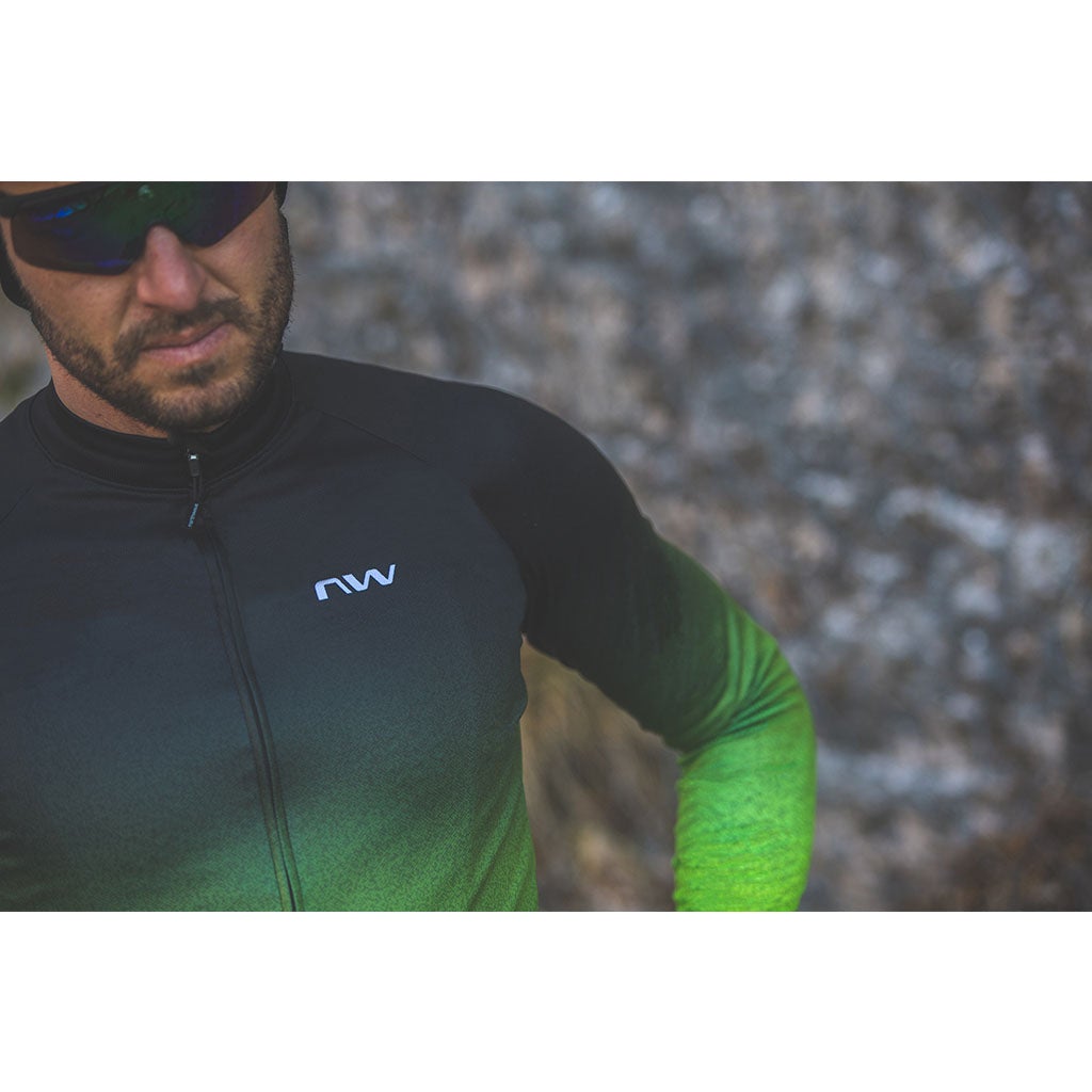 Northwave Blade 3 Long Sleeve Jersey - Anthra/Yellow Fluo - Cyclop.in