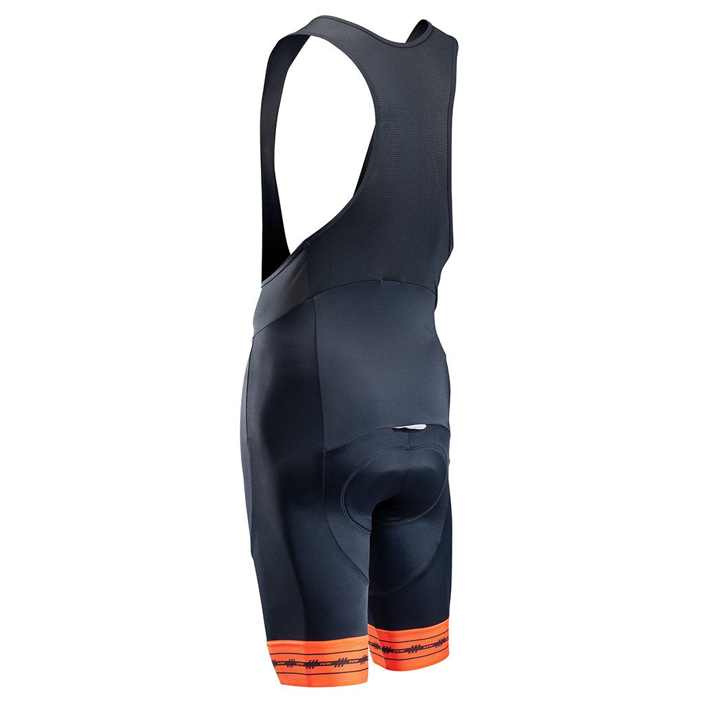 Northwave Wingman Gel Bibshort - Black/Siena Orange - Cyclop.in