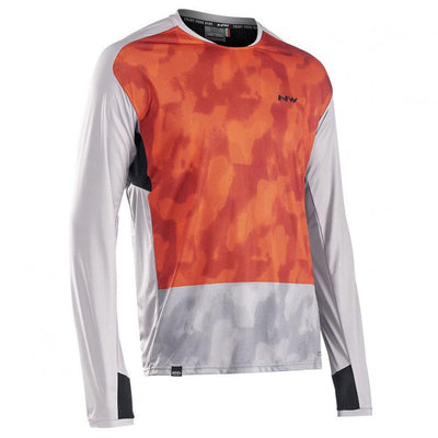 Northwave MTB Edge Jersey Long Sleeve - Dark Gray/Orange - Cyclop.in