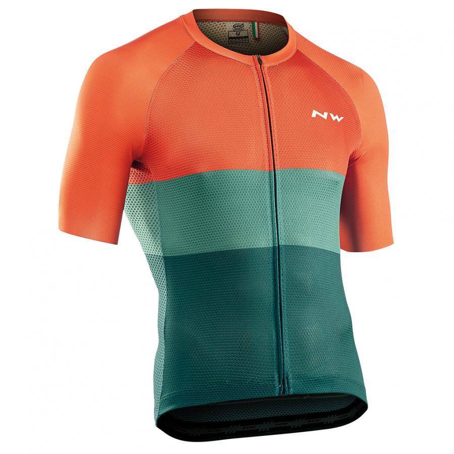 Northwave Blade Air Jersey - Green/Siena Orange - Cyclop.in