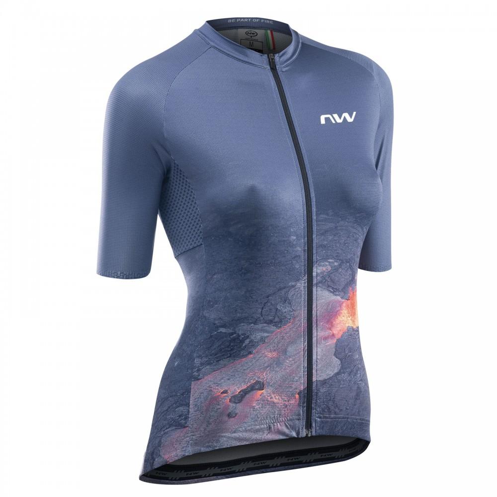 Northwave Woman Fire Jersey - Dark Vapor - Cyclop.in