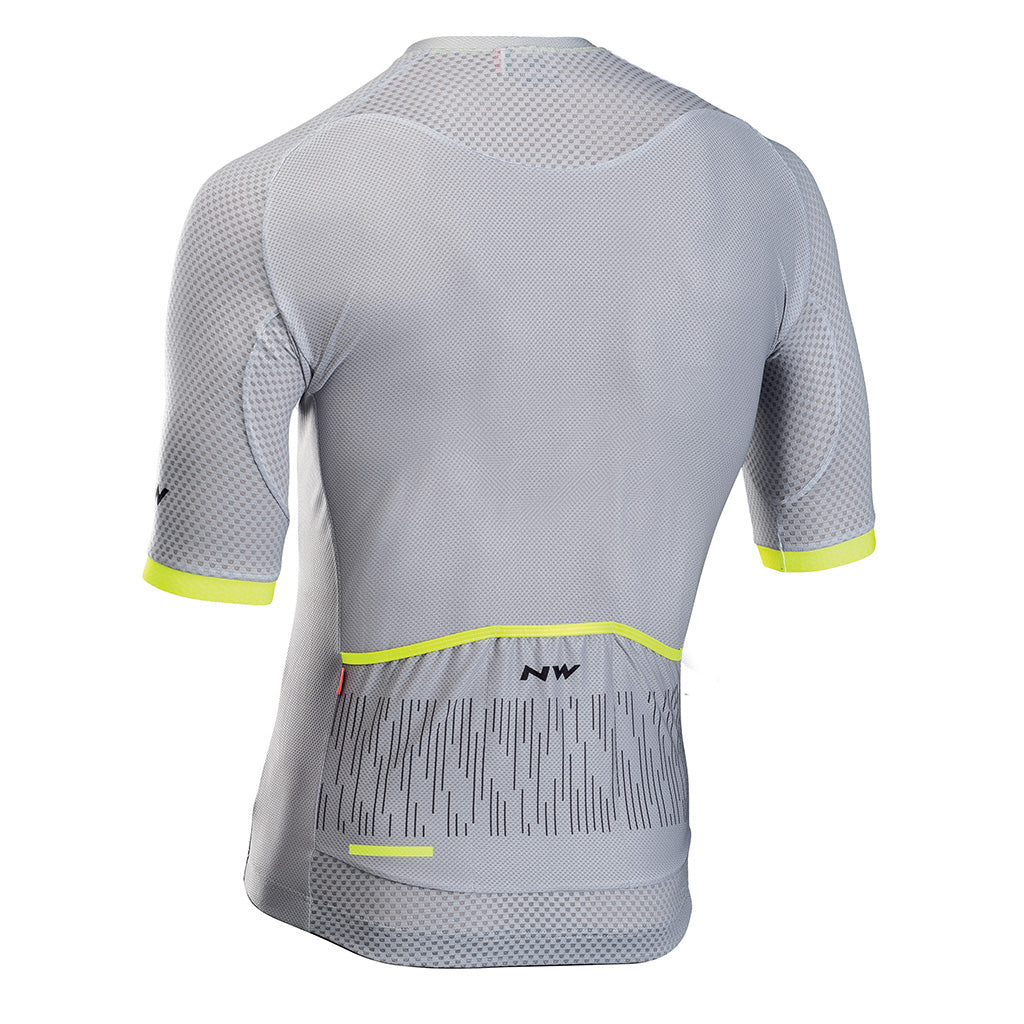 Northwave Storm Air Jersey - Grey/Yellow Fluo - Cyclop.in