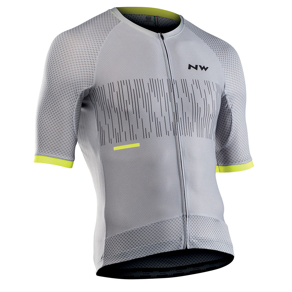 Northwave Storm Air Jersey - Grey/Yellow Fluo - Cyclop.in