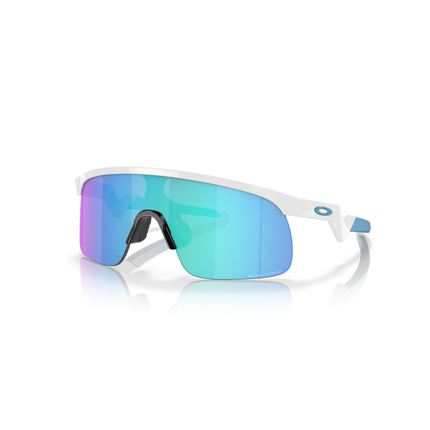 Oakley Resistor Prizm Sapphire Lenses Polished White Frame - (Youth Fit) - Cyclop.in