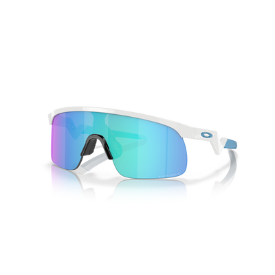 Oakley Resistor Prizm Sapphire Lenses Polished White Frame - (Youth Fit) - Cyclop.in