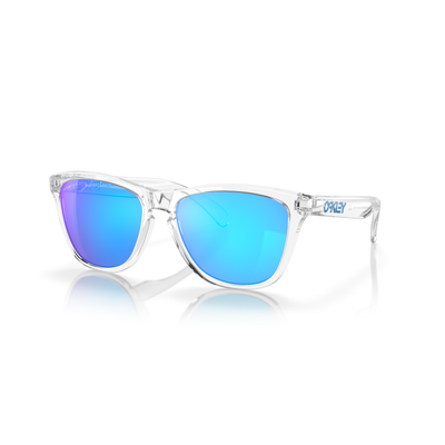 Oakley Frogskins Prizm Sapphire Lenses Crystal Clear Frame - Cyclop.in