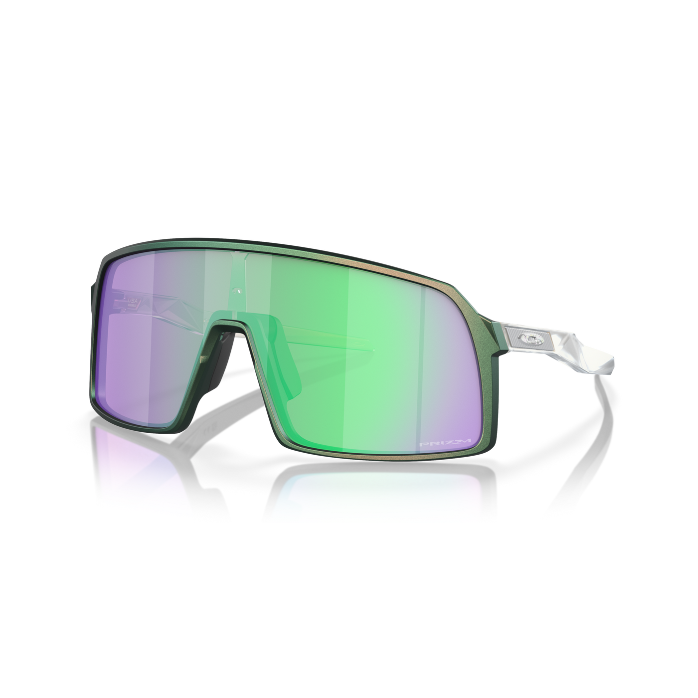Oakley Sutro Prizm Road Jade Lenses Matte Silver Green Colorshift Frame - Cyclop.in
