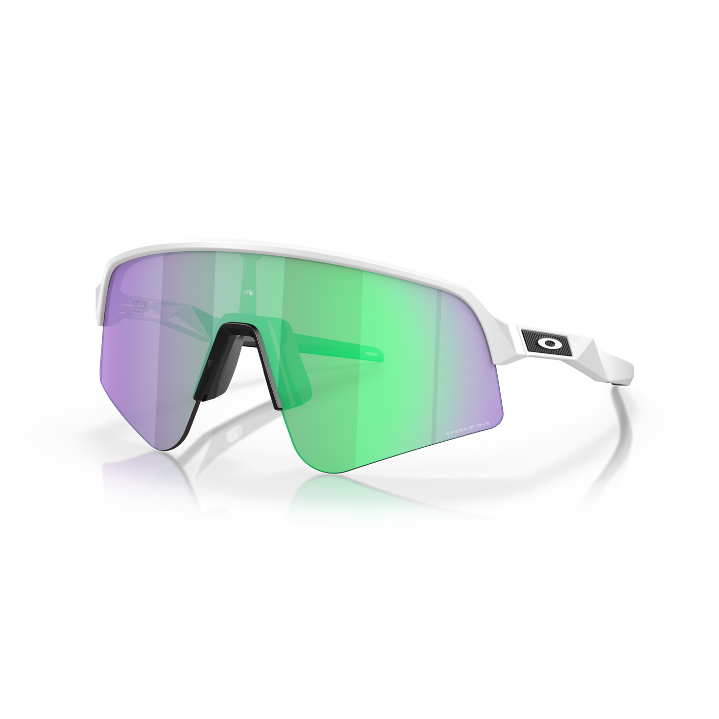 Oakley Sutro Lite Sweep Prizm Road Jade Lenses Matte White Frame - Cyclop.in