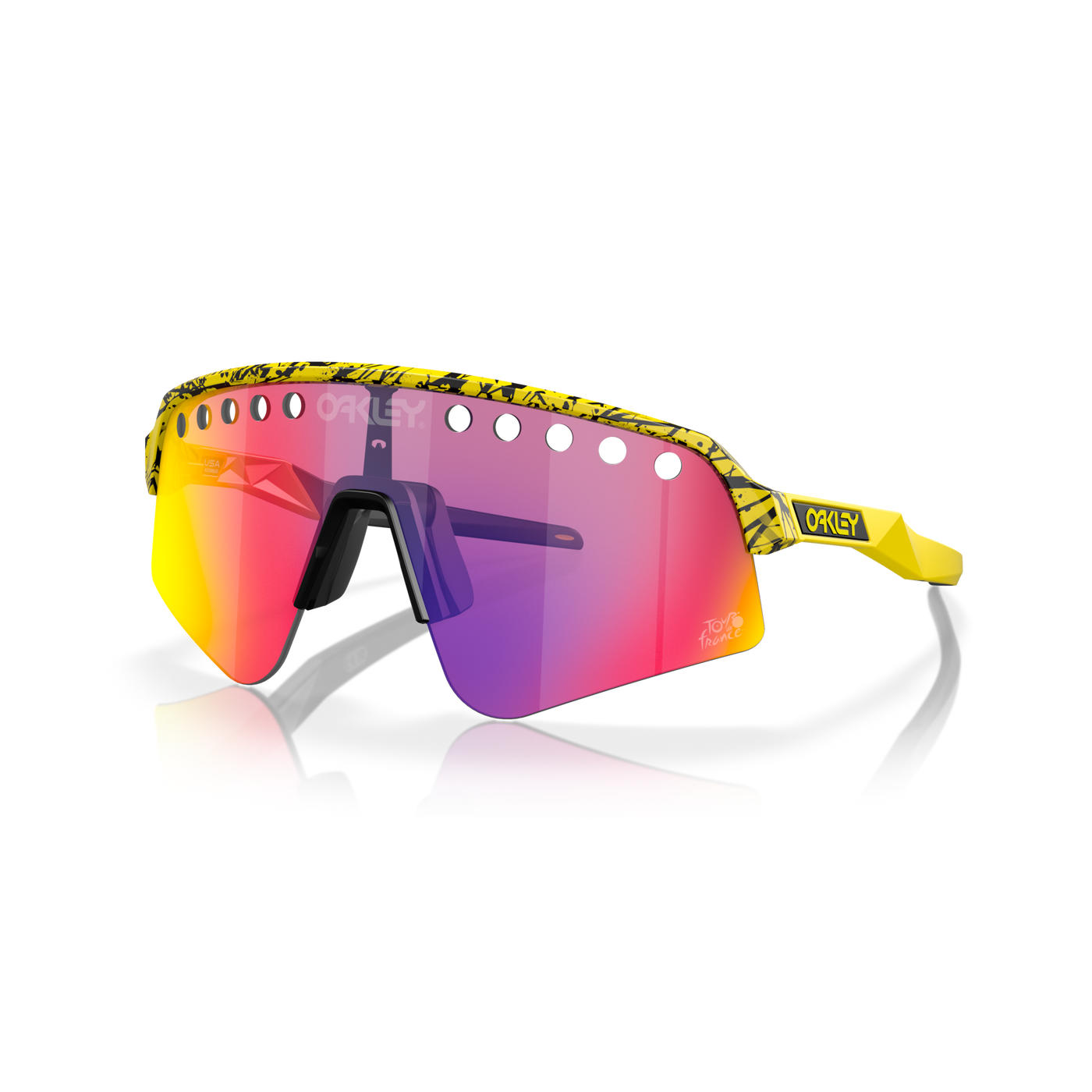 Oakley Sutro Lite Sweep Prizm Road Lenses TDF Splatter Frame - Cyclop.in