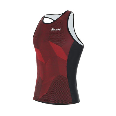 Santini Imago Sleeveless Tri Top (Red) - Cyclop.in