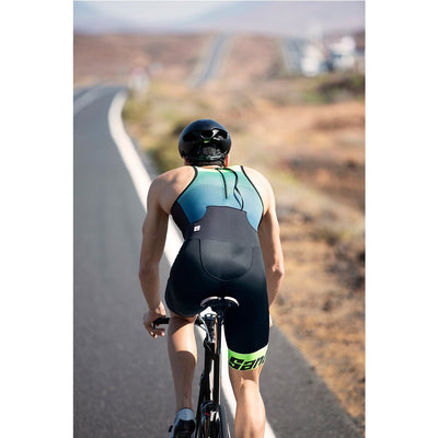 Santini Imago Sleeveless Trisuit (Green) - Cyclop.in