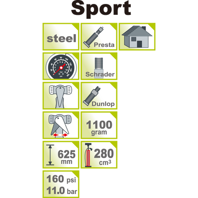 Icetoolz Sport Steel Floor Pump - Cyclop.in