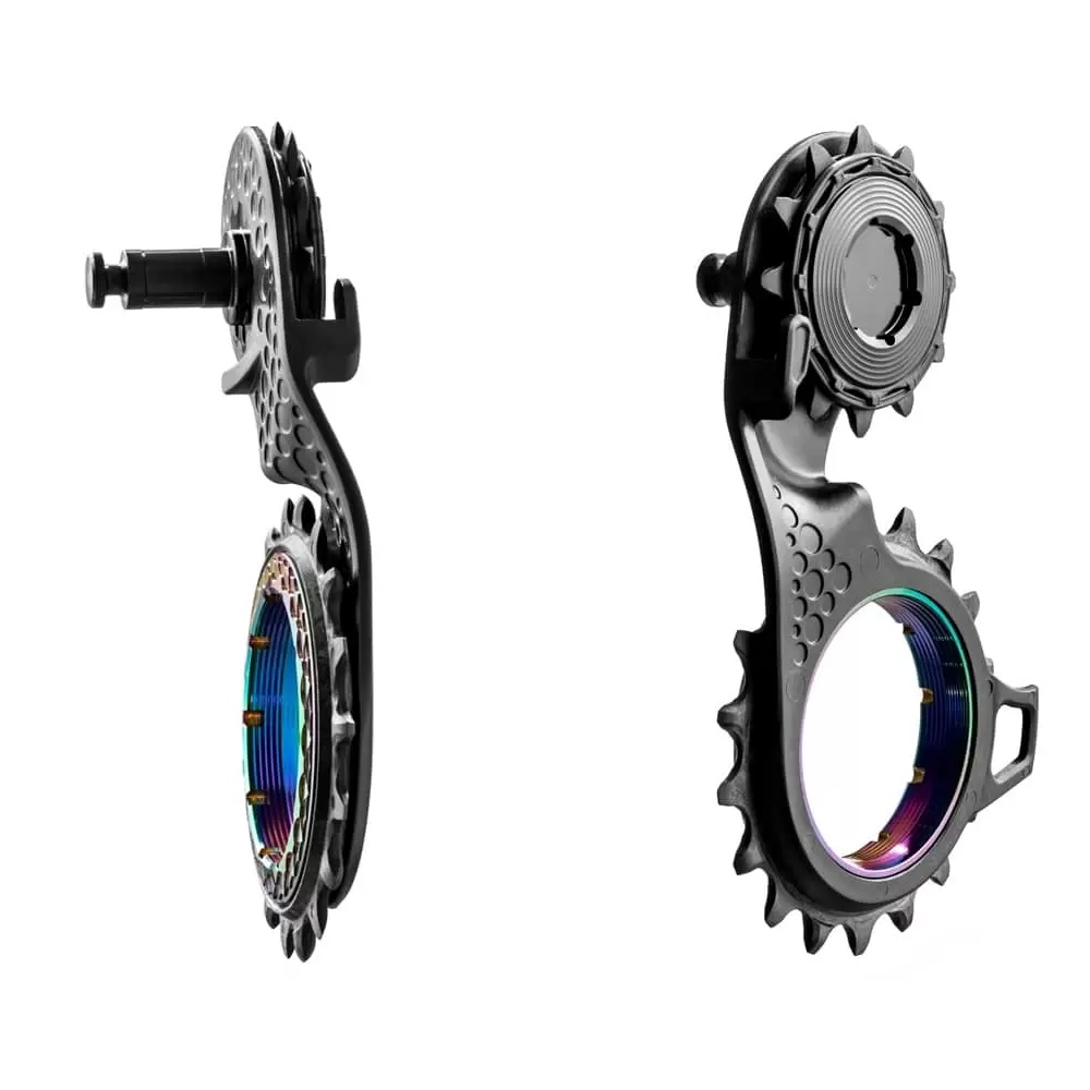 Absolute Black Hollowcage Carbon-Ceramic Pulley Cage Shimano 9100/8000 - Cyclop.in