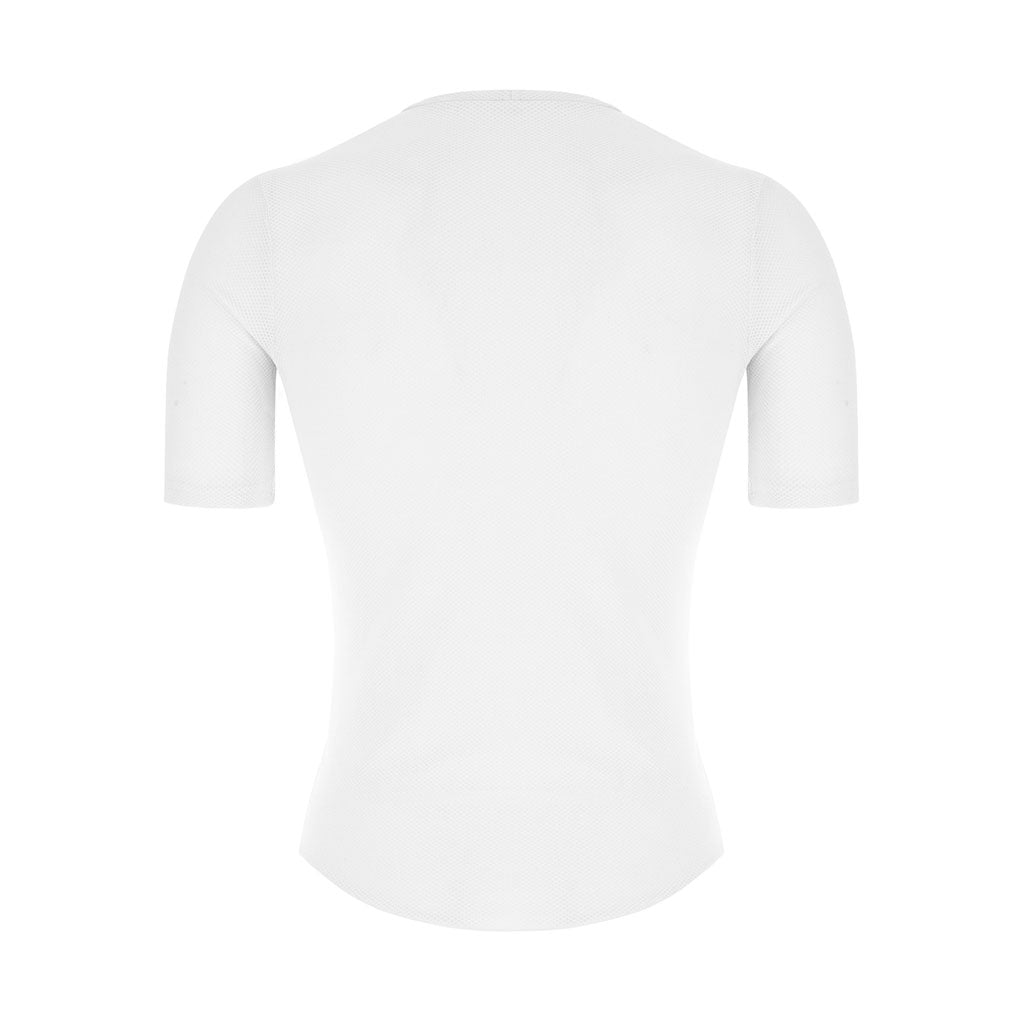 Santini Delta Cooling Short Sleeve Baselayer - White - Cyclop.in