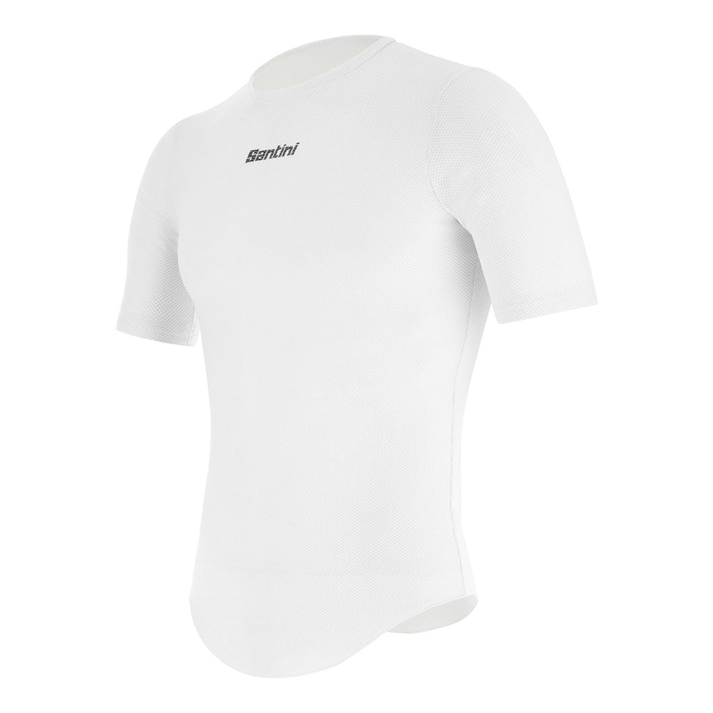 Santini Delta Cooling Short Sleeve Baselayer - White - Cyclop.in