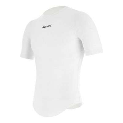 Santini Delta Cooling Short Sleeve Baselayer - White - Cyclop.in