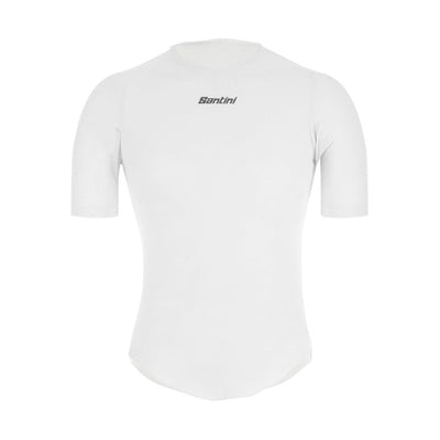 Santini Delta Cooling Short Sleeve Baselayer - White - Cyclop.in