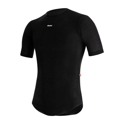 Santini Dry Winter Short Sleeve Baselayer - Black - Cyclop.in