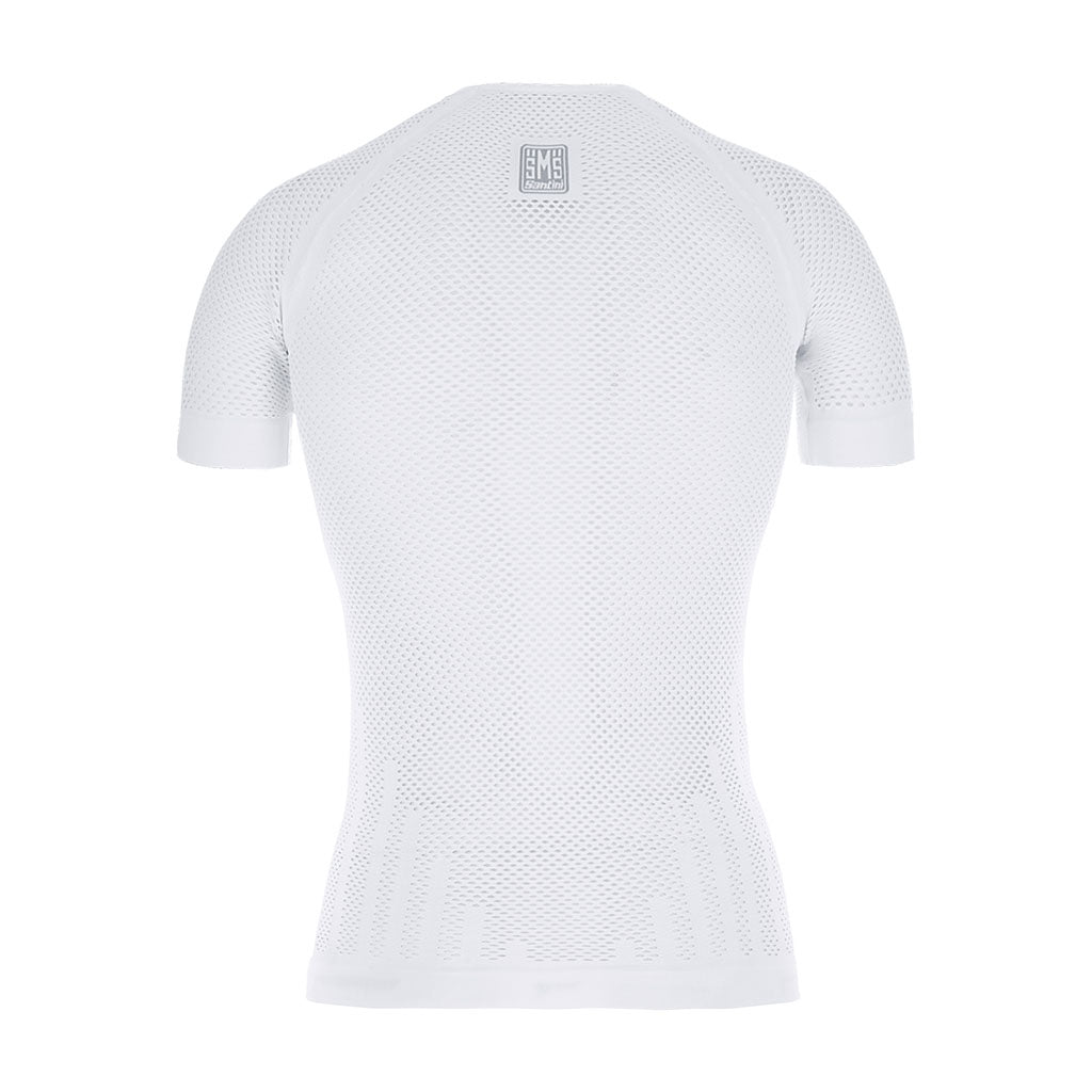 Santini Mesh Short Sleeve Baselayer - White - Cyclop.in