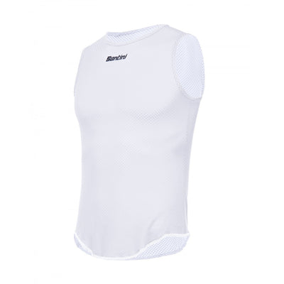 Santini Lieve Base Layer Sleveless (Men/White) - Cyclop.in
